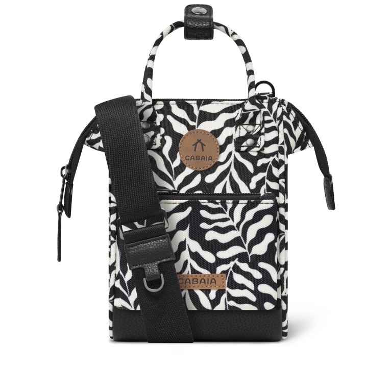 Umhängetasche Nano Bag Luanda Schwarz Weiß, Farbe: weiß, Marke: Cabaia, EAN: 3667022015190, Abmessungen in cm: 12x18x8.5, Bild 1 von 8
