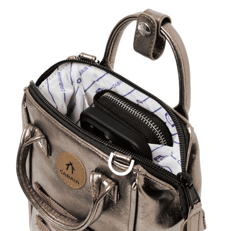 Umhängetasche Nano Bag Louisville Braun, Farbe: grau, Marke: Cabaia, EAN: 3667022015152, Abmessungen in cm: 12x18x8.5, Bild 6 von 7