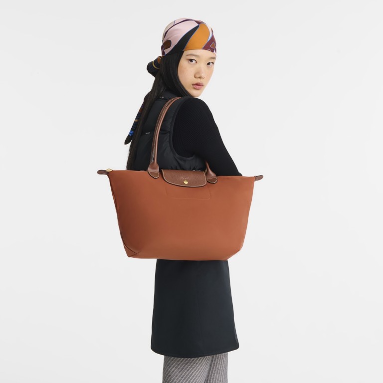 Shopper Le Pliage Shopper L Ziegelrot, Farbe: orange, Marke: Longchamp, EAN: 3597922787203, Abmessungen in cm: 31x30x19, Bild 4 von 7
