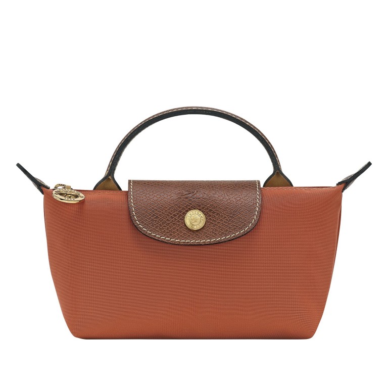 Kosmetiktasche Le Pliage Pochette Ziegelrot, Farbe: orange, Marke: Longchamp, EAN: 3597922787487, Abmessungen in cm: 17x10x5.5, Bild 1 von 6