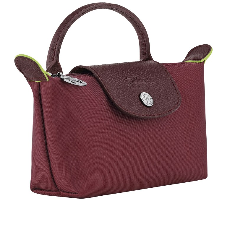 Kosmetiktasche Le Pliage Green Pochette Granatapfel, Farbe: rot/weinrot, Marke: Longchamp, EAN: 3597922787500, Abmessungen in cm: 17x10x5.5, Bild 2 von 6
