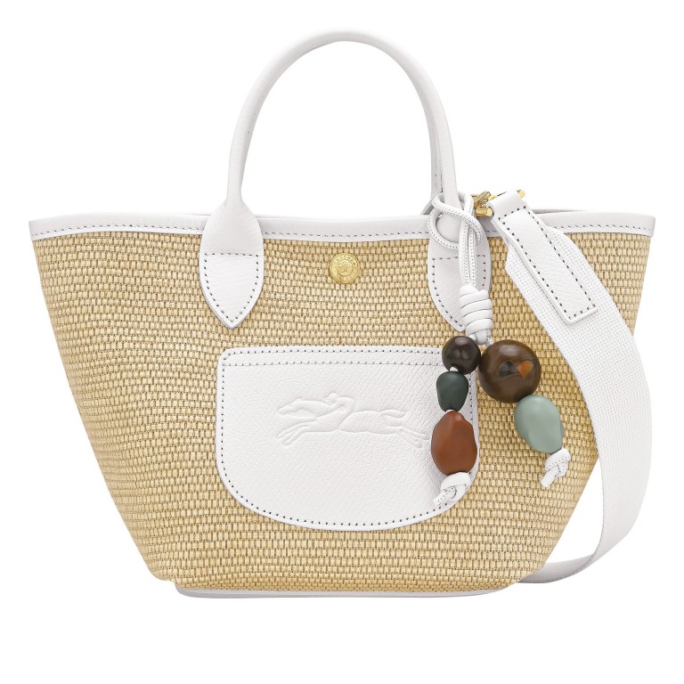 Korbtasche Le Panier Pliage Céramique Weiß, Farbe: weiß, Marke: Longchamp, EAN: 3597922792665, Abmessungen in cm: 16x18x12, Bild 1 von 6
