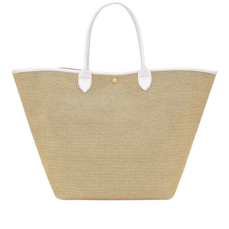 Korbtasche Le Panier Pliage Céramique Weiß, Farbe: weiß, Marke: Longchamp, EAN: 3597922793211, Abmessungen in cm: 28x35x20, Bild 3 von 6