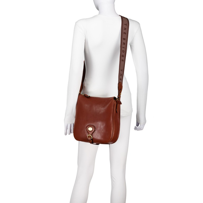 Beuteltasche Isadora Marrone, Farbe: cognac, Marke: The Bridge, EAN: 8033748578588, Abmessungen in cm: 27.5x27x7.5, Bild 5 von 7