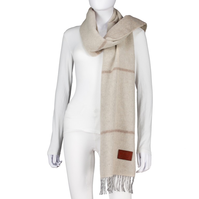 Schal Life Style Check Beige, Farbe: beige, Marke: The Bridge, EAN: 8033748579653, Abmessungen in cm: 30.5x180x0.5, Bild 1 von 1