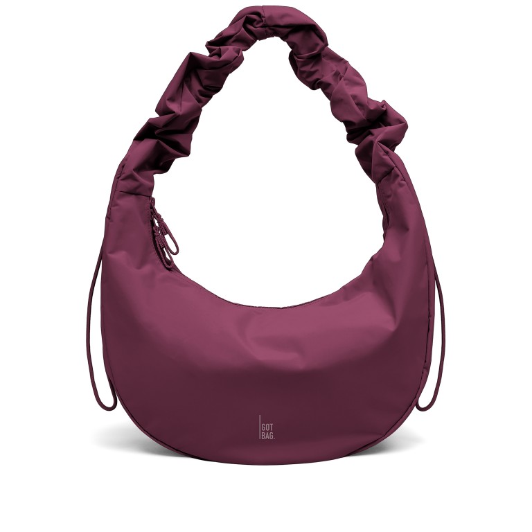 Beuteltasche Moon Bag Ruffle Monochrome Kraken, Farbe: rot/weinrot, Marke: Got Bag, EAN: 4262457053107, Abmessungen in cm: 40x22x15.5, Bild 1 von 10