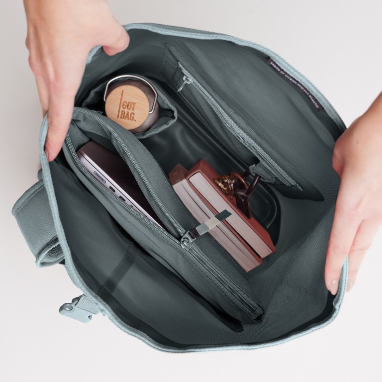 Rucksack Rolltop 2.0 Monochrome Basalt, Farbe: grau, Marke: Got Bag, EAN: 4262457054302, Abmessungen in cm: 33x43x16, Bild 8 von 13