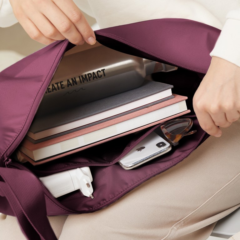 Beuteltasche Moon Bag Large Monochrome Kraken, Farbe: rot/weinrot, Marke: Got Bag, EAN: 4262457054401, Abmessungen in cm: 45x30x15, Bild 6 von 7