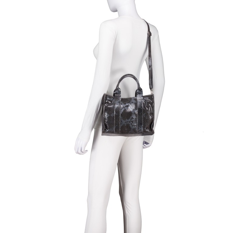 Handtasche Snake Anthra, Farbe: anthrazit, Marke: Hausfelder Manufaktur, EAN: 4065646027343, Abmessungen in cm: 25.5x19x11, Bild 6 von 7