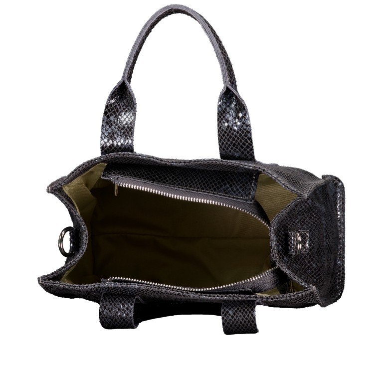 Handtasche Snake Anthra, Farbe: anthrazit, Marke: Hausfelder Manufaktur, EAN: 4065646027343, Abmessungen in cm: 25.5x19x11, Bild 7 von 7