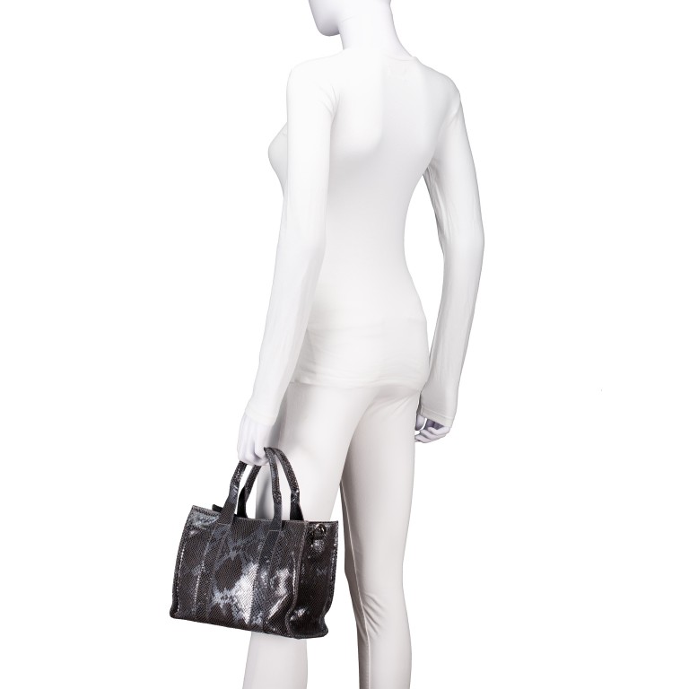Handtasche Snake Anthra, Farbe: anthrazit, Marke: Hausfelder Manufaktur, EAN: 4065646027343, Abmessungen in cm: 25.5x19x11, Bild 4 von 7