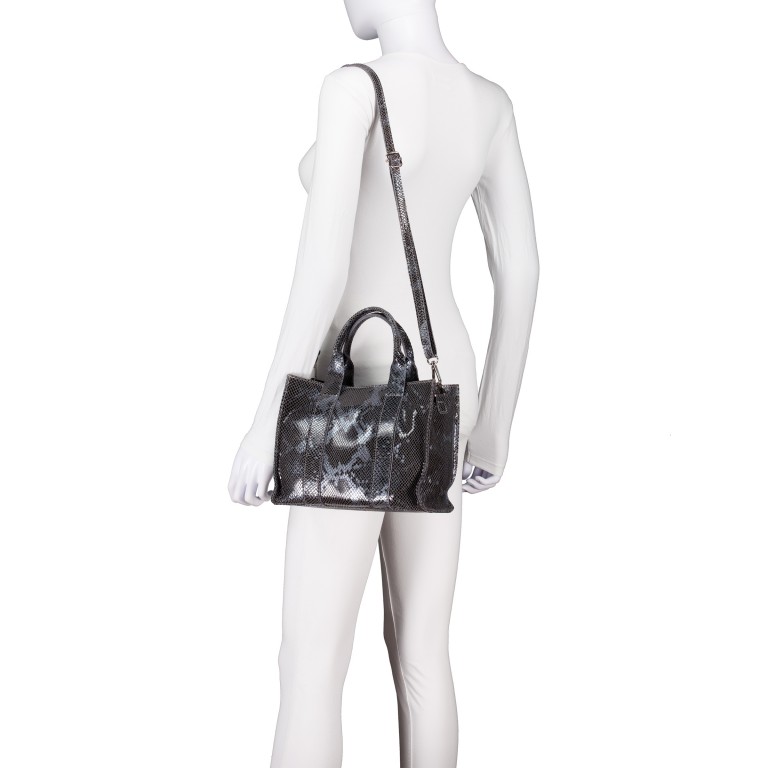 Handtasche Snake Anthra, Farbe: anthrazit, Marke: Hausfelder Manufaktur, EAN: 4065646027343, Abmessungen in cm: 25.5x19x11, Bild 5 von 7