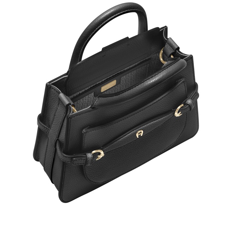 Handtasche Cavallo M Black, Farbe: schwarz, Marke: AIGNER, EAN: 4055539648977, Abmessungen in cm: 25x19x8.5, Bild 7 von 7
