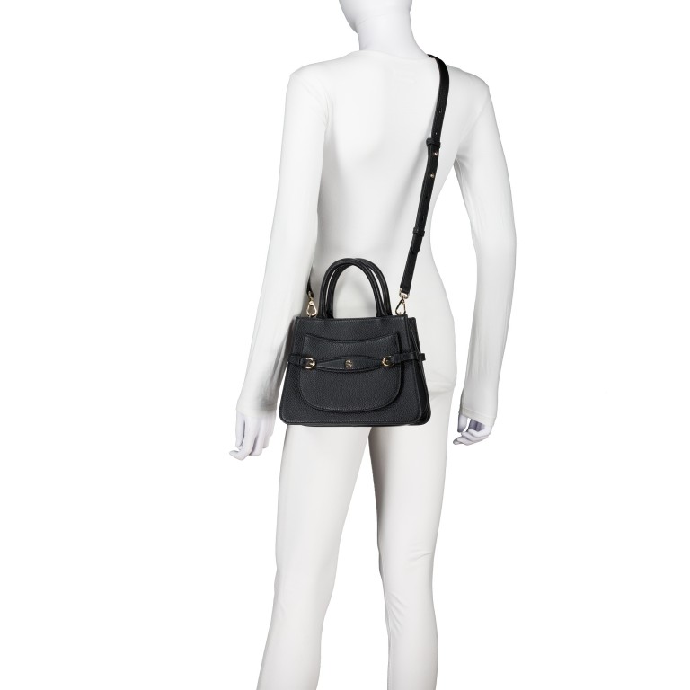 Handtasche Cavallo M Black, Farbe: schwarz, Marke: AIGNER, EAN: 4055539648977, Abmessungen in cm: 25x19x8.5, Bild 6 von 7