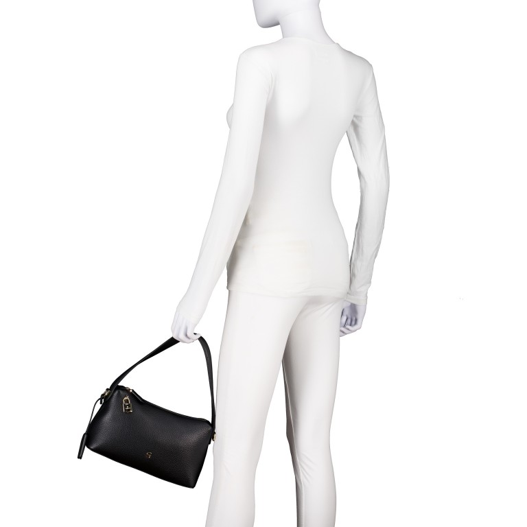 Beuteltasche Delia S Black, Farbe: schwarz, Marke: AIGNER, EAN: 4055539650659, Abmessungen in cm: 27x15x9, Bild 3 von 9