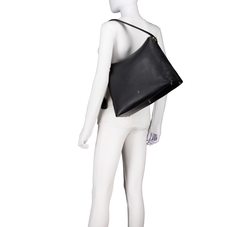 Beuteltasche Delia L Black, Farbe: schwarz, Marke: AIGNER, EAN: 4055539650819, Abmessungen in cm: 38x27.5x12, Bild 3 von 5