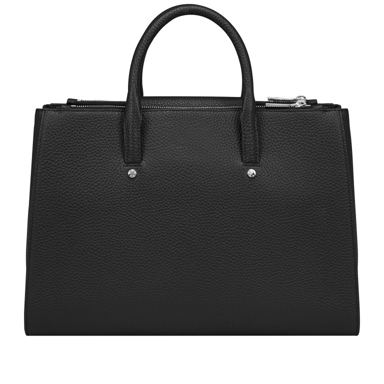 Handtasche Ivy L Black Silver, Farbe: schwarz, Marke: AIGNER, EAN: 4055539613746, Abmessungen in cm: 35x36x14, Bild 3 von 6