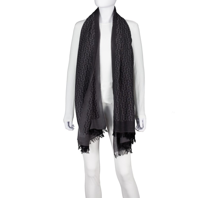 Schal Logo 242-258 Black, Farbe: schwarz, Marke: AIGNER, EAN: 4055539635427, Abmessungen in cm: 80x180x0.01, Bild 2 von 4