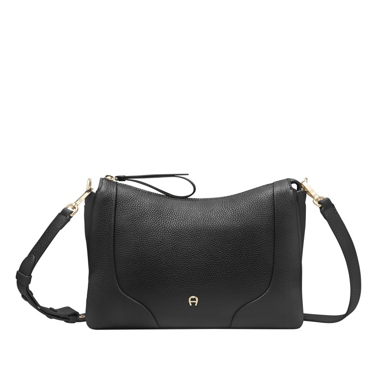 Beuteltasche Mara S Black, Farbe: schwarz, Marke: AIGNER, EAN: 4055539650383, Abmessungen in cm: 26x19x10, Bild 2 von 8