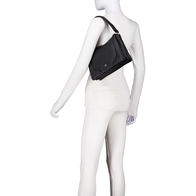 Beuteltasche Mara S Black, Farbe: schwarz, Marke: AIGNER, EAN: 4055539650383, Abmessungen in cm: 26x19x10, Bild 5 von 8