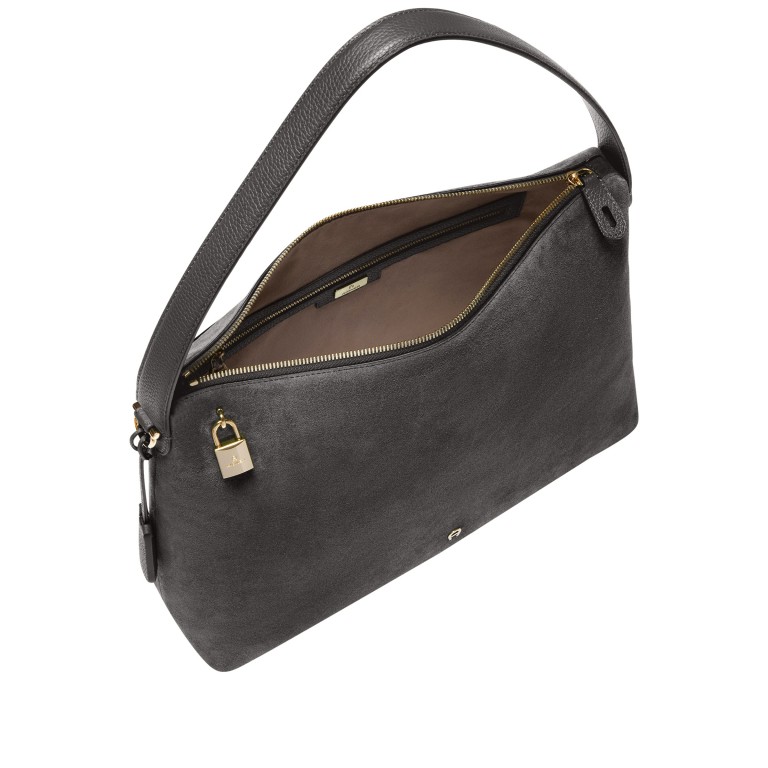Beuteltasche Delia Suede L Night Grey, Farbe: grau, Marke: AIGNER, EAN: 4055539650949, Abmessungen in cm: 38x29x12, Bild 3 von 3