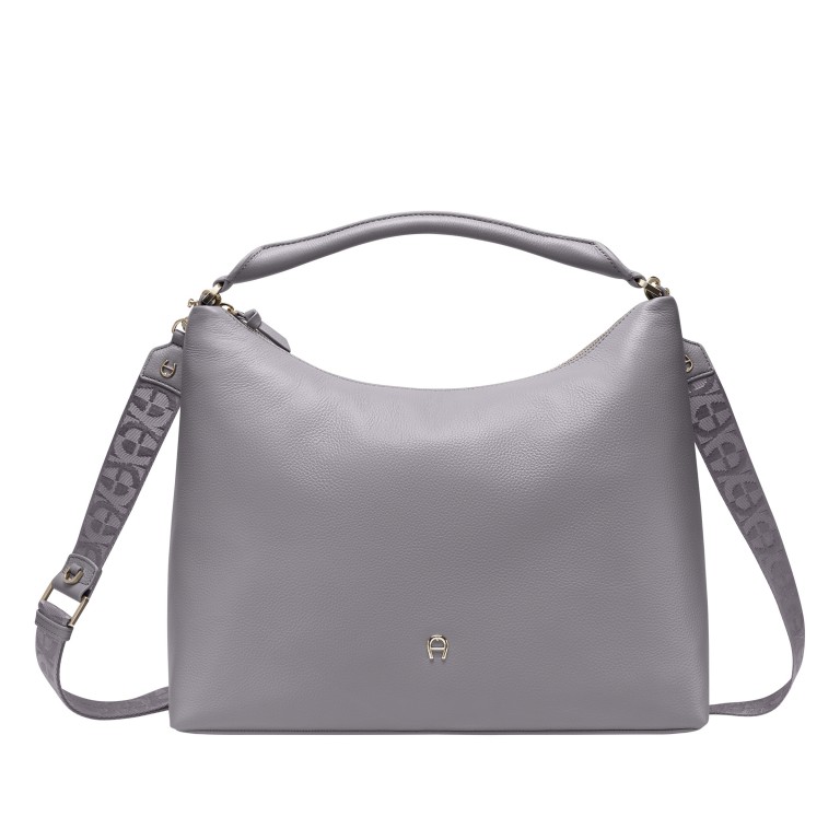 Beuteltasche Zita M Iron Grey, Farbe: grau, Marke: AIGNER, EAN: 4055539651052, Abmessungen in cm: 37x29x16, Bild 2 von 6