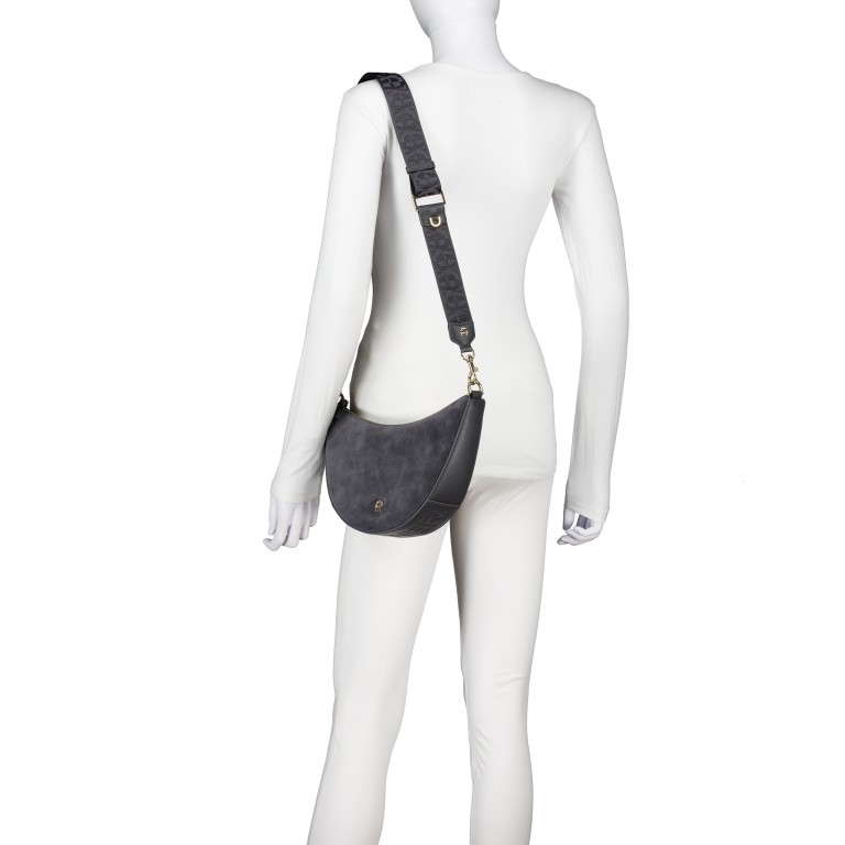 Umhängetasche Zita Suede S Night Grey, Farbe: grau, Marke: AIGNER, EAN: 4055539658068, Abmessungen in cm: 30x19x6.5, Bild 4 von 6