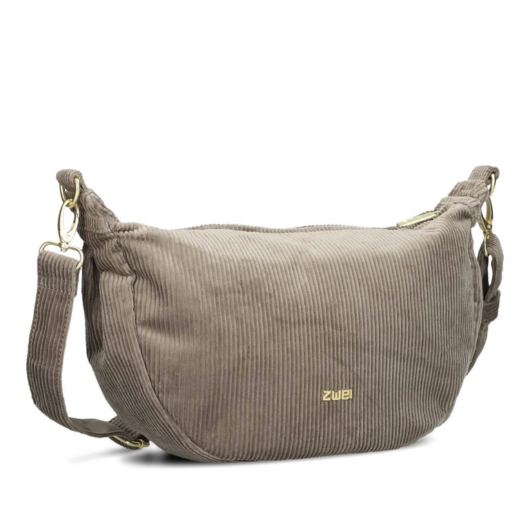 Beuteltasche Mademoiselle Halfmoon Bag M70 Cord Mocca, Farbe: beige, Marke: Zwei, EAN: 4250257940253, Abmessungen in cm: 34x18x11, Bild 2 von 6