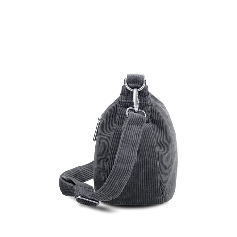 Beuteltasche Mademoiselle Halfmoon Bag M70 Cord Polar, Farbe: grau, Marke: Zwei, EAN: 4250257940260, Abmessungen in cm: 34x18x11, Bild 3 von 6