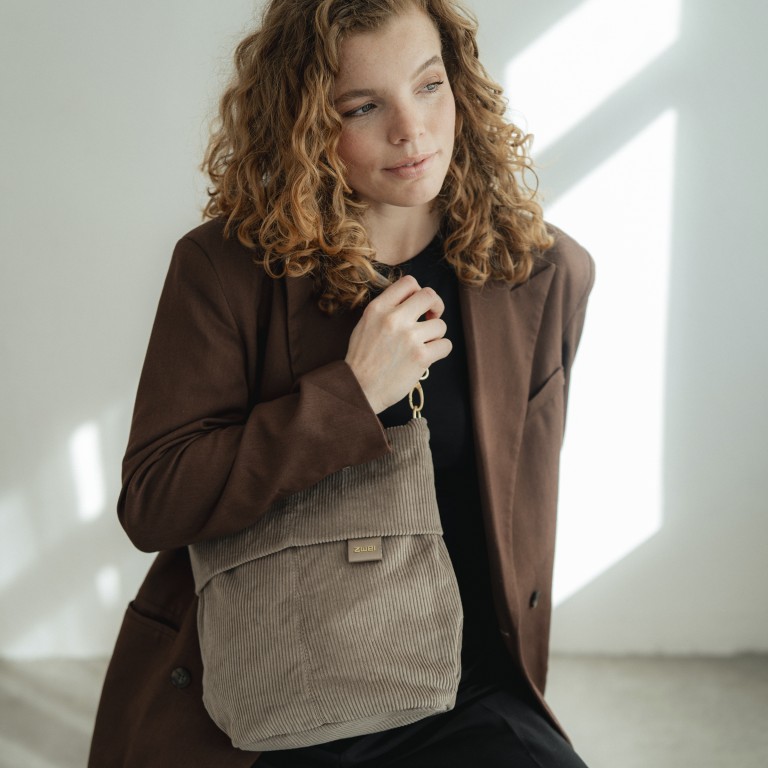 Umhängetasche Mademoiselle M90 Cord Mocca, Farbe: beige, Marke: Zwei, EAN: 4250257940147, Abmessungen in cm: 27x28x13, Bild 7 von 7