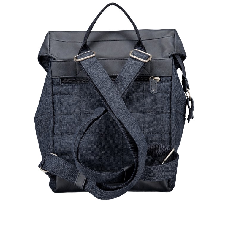 Rucksack Olli OR8 Navy, Farbe: blau/petrol, Marke: Zwei, EAN: 4250257939394, Abmessungen in cm: 28x31x12, Bild 4 von 7
