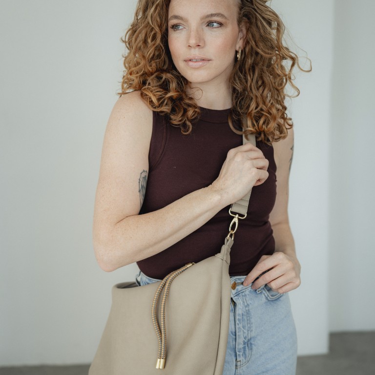Beuteltasche Lola Moon Bag LO140 Sand Gold, Farbe: beige, Marke: Zwei, EAN: 4250257939950, Abmessungen in cm: 44x33x20, Bild 6 von 9