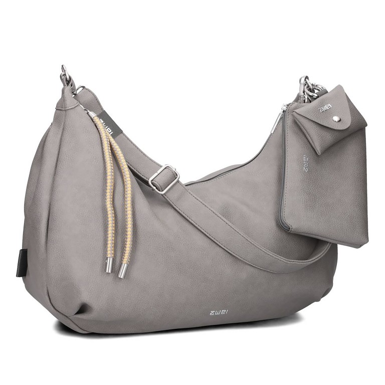 Beuteltasche Lola Moon Bag LO140 Grey Silver, Farbe: grau, Marke: Zwei, EAN: 4250257940017, Abmessungen in cm: 44x33x20, Bild 2 von 9