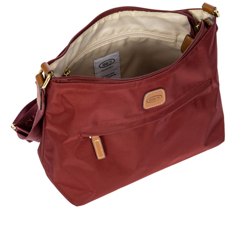 Beuteltasche X-BAG & X-Travel Bordeaux, Farbe: rot/weinrot, Marke: Brics, EAN: 8016623978079, Abmessungen in cm: 30x20x13, Bild 6 von 7
