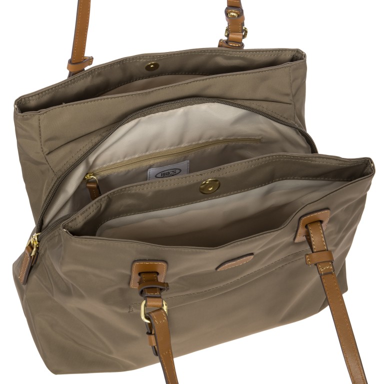 Shopper X-BAG & X-Travel 3 Fächer Größe M Nut, Farbe: braun, Marke: Brics, EAN: 8016623978130, Abmessungen in cm: 32x25x15, Bild 6 von 7