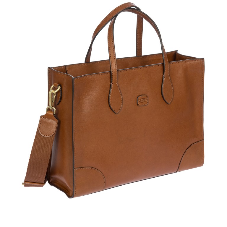 Handtasche Volterra Opera Bag S mit Laptopfach 13 Zoll Tobacco, Farbe: cognac, Marke: Brics, EAN: 8016623976907, Abmessungen in cm: 35x26.5x12.5, Bild 2 von 7