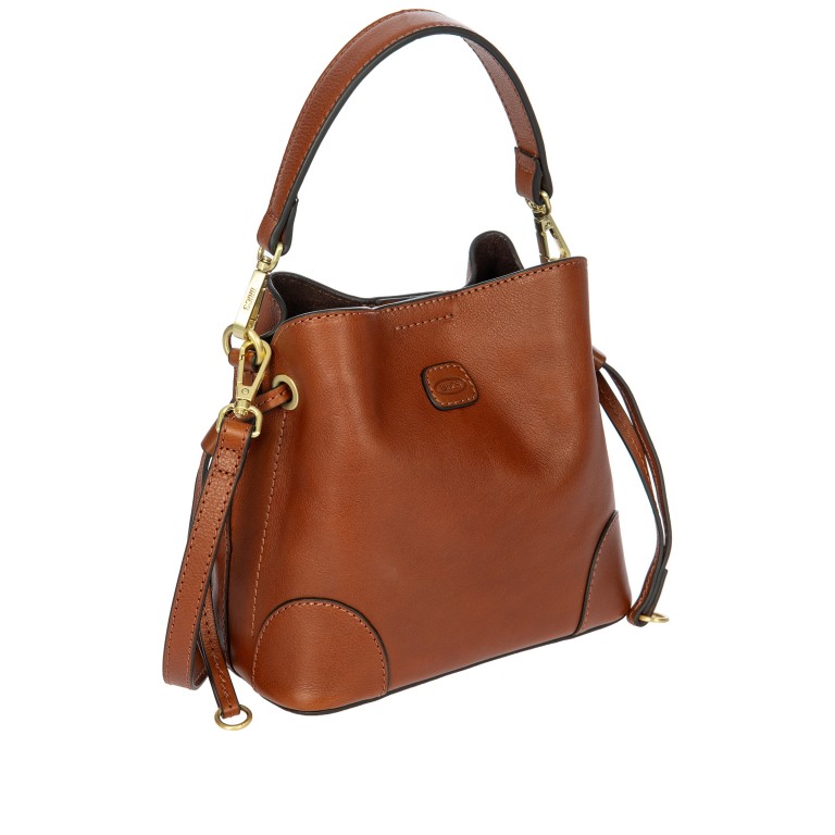 Beuteltasche Volterra Small Bucket Bag Tobacco, Farbe: cognac, Marke: Brics, EAN: 8016623975191, Abmessungen in cm: 20x19x12, Bild 2 von 7