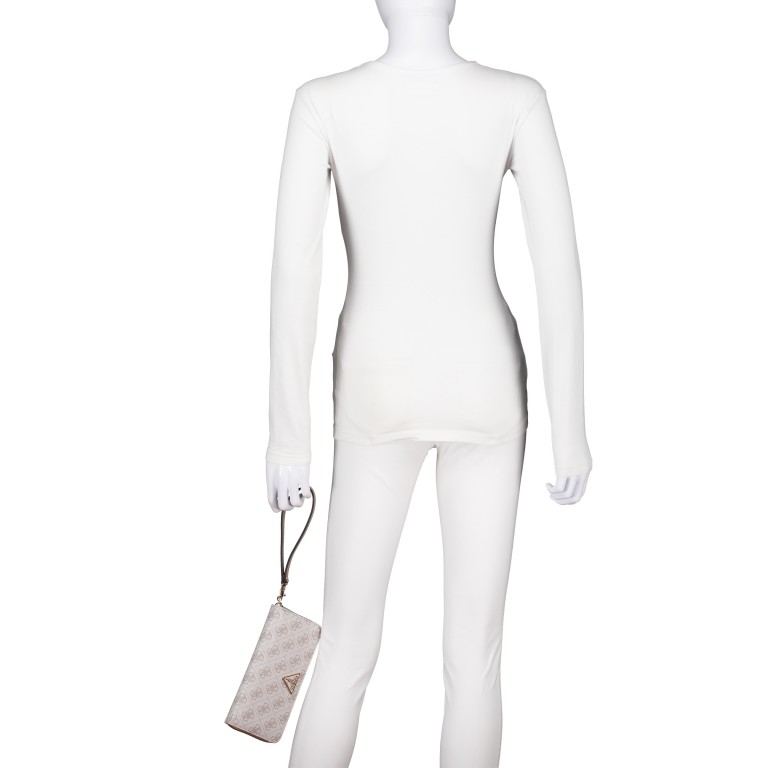 Geldbörse Laurel II 4G-Logo mit Griffschlaufe Dark Taupe, Farbe: taupe/khaki, Marke: Guess, EAN: 0190231996859, Abmessungen in cm: 20.5x10x2.8, Bild 4 von 5