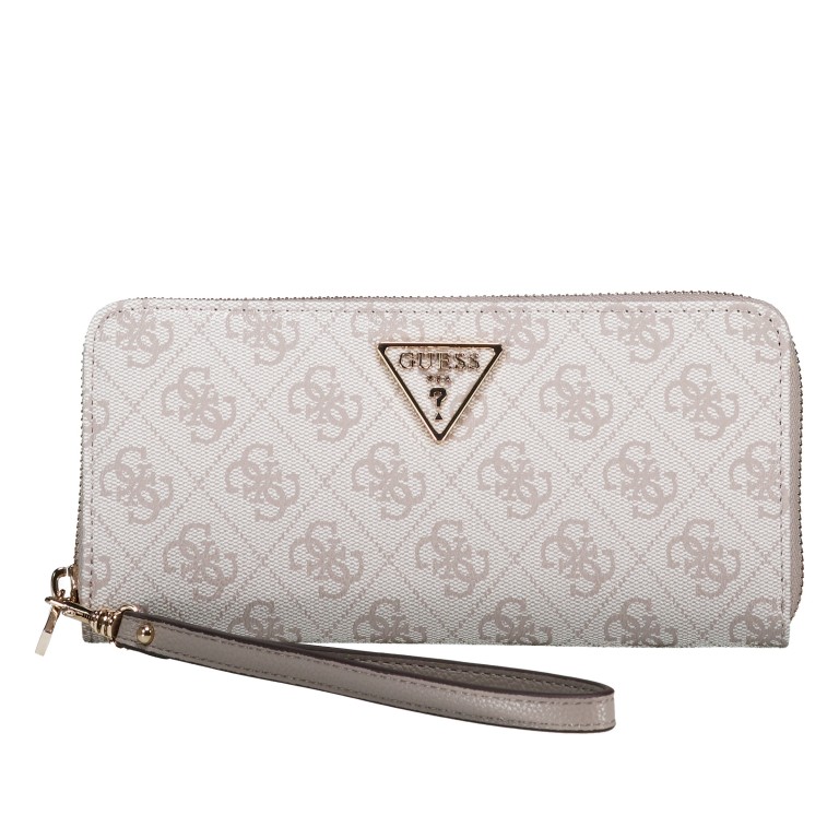 Geldbörse Laurel II 4G-Logo mit Griffschlaufe Dark Taupe, Farbe: taupe/khaki, Marke: Guess, EAN: 0190231996859, Abmessungen in cm: 20.5x10x2.8, Bild 1 von 5