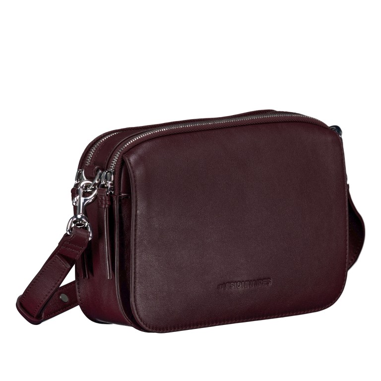 Umhängetasche Essential Emily Silky Aubergine, Farbe: rot/weinrot, Marke: Les Visionnaires, EAN: 4262499033686, Abmessungen in cm: 23x16.5x6.5, Bild 2 von 8