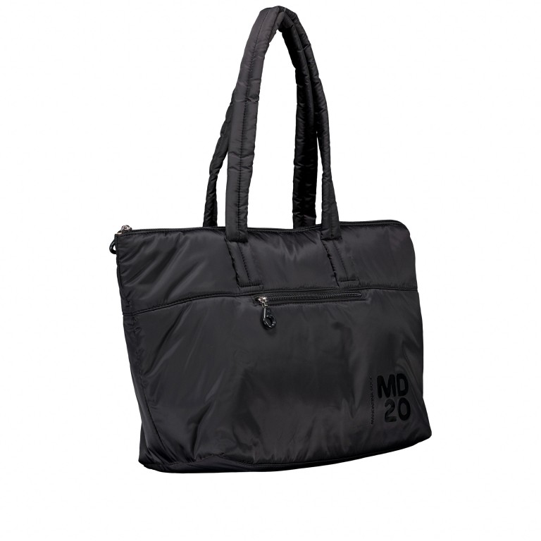 Shopper MD20 Balloon ONT05 Black, Farbe: schwarz, Marke: Mandarina Duck, EAN: 8032803855930, Abmessungen in cm: 36x28x13, Bild 2 von 6