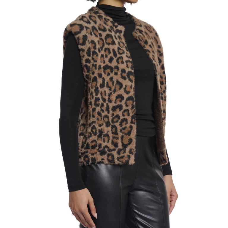 Weste Elona Größe XXL Leopard, Farbe: braun, Marke: Rino & Pelle, EAN: 8720529553246, Bild 2 von 4