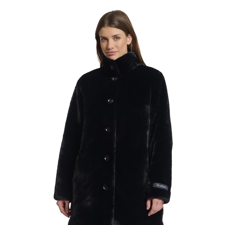 Kurzmantel Nonna Kunstfell 46 SCHWARZ/Black, Farbe: schwarz, Marke: Rino & Pelle, EAN: 8720529534443, Bild 2 von 3