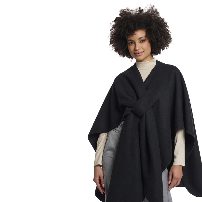 Cape Marwa ONE-SIZE Black, Farbe: schwarz, Marke: Rino & Pelle, EAN: 8720529536768, Abmessungen in cm: 101x158x0.5, Bild 4 von 5