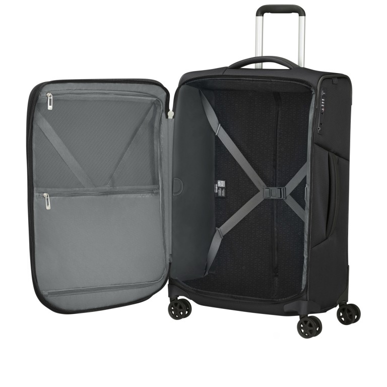 Koffer Respark Spinner 67 erweiterbar auf 92 Liter Ozone Black, Farbe: schwarz, Marke: Samsonite, EAN: 5400520165459, Abmessungen in cm: 43x67x29, Bild 8 von 17