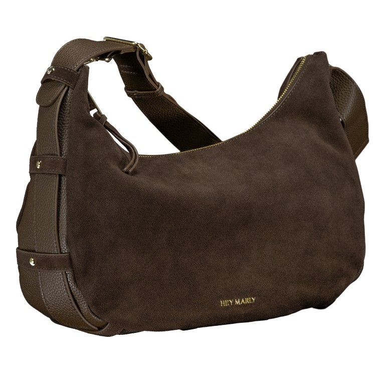 Beuteltasche Lifetime Sister Suede M Coffee, Farbe: braun, Marke: Hey Marly, EAN: 4262484652595, Abmessungen in cm: 35.5x27x11.2, Bild 2 von 9