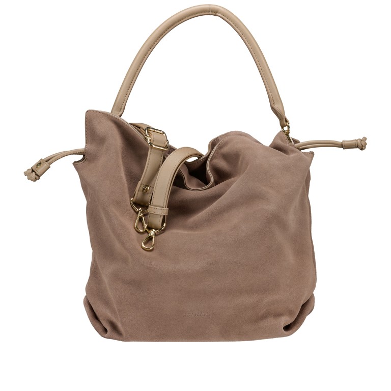 Umhängetasche Cool Companion Suede M mit herausnehmbarem Beutel TAUPE/Mocha, Farbe: taupe/khaki, Marke: Hey Marly, EAN: 4262484652755, Abmessungen in cm: 24x38x18, Bild 1 von 6
