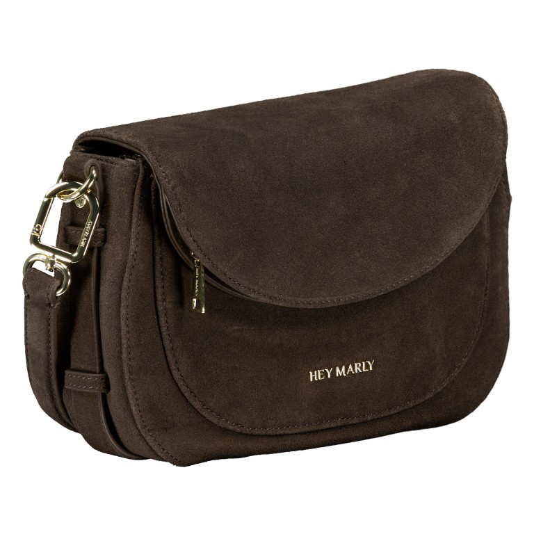 Umhängetasche Big Sister Suede Coffee, Farbe: braun, Marke: Hey Marly, EAN: 4262484652939, Abmessungen in cm: 25x17.5x6, Bild 2 von 8