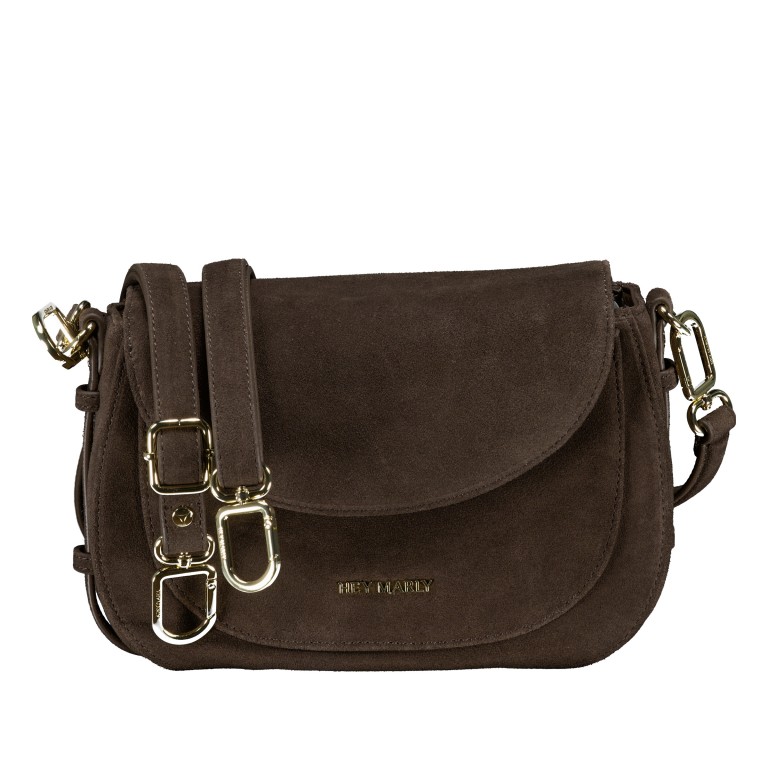 Umhängetasche Big Sister Suede Coffee, Farbe: braun, Marke: Hey Marly, EAN: 4262484652939, Abmessungen in cm: 25x17.5x6, Bild 1 von 8