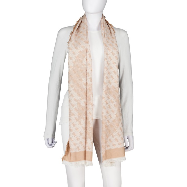 Schal Erica 4G-Logo Latte, Farbe: braun, Marke: Guess, EAN: 7621235353964, Abmessungen in cm: 32x190x0.5, Bild 2 von 5